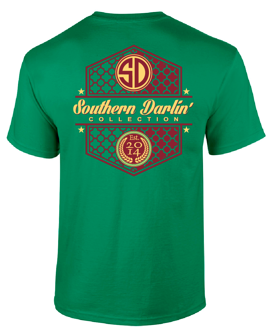 SALE Southern Darlin Icon Logo Pattern Bright Girlie - Adult & Kids T-Shirts, Sweatshirts & Hoodies apparel design preview 1
