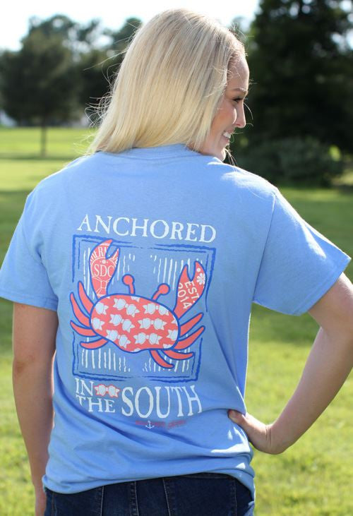 SALE Southern Darlin Anchored in the South Crab - Adult & Kids T-Shirts, Sweatshirts & Hoodies apparel design preview 2