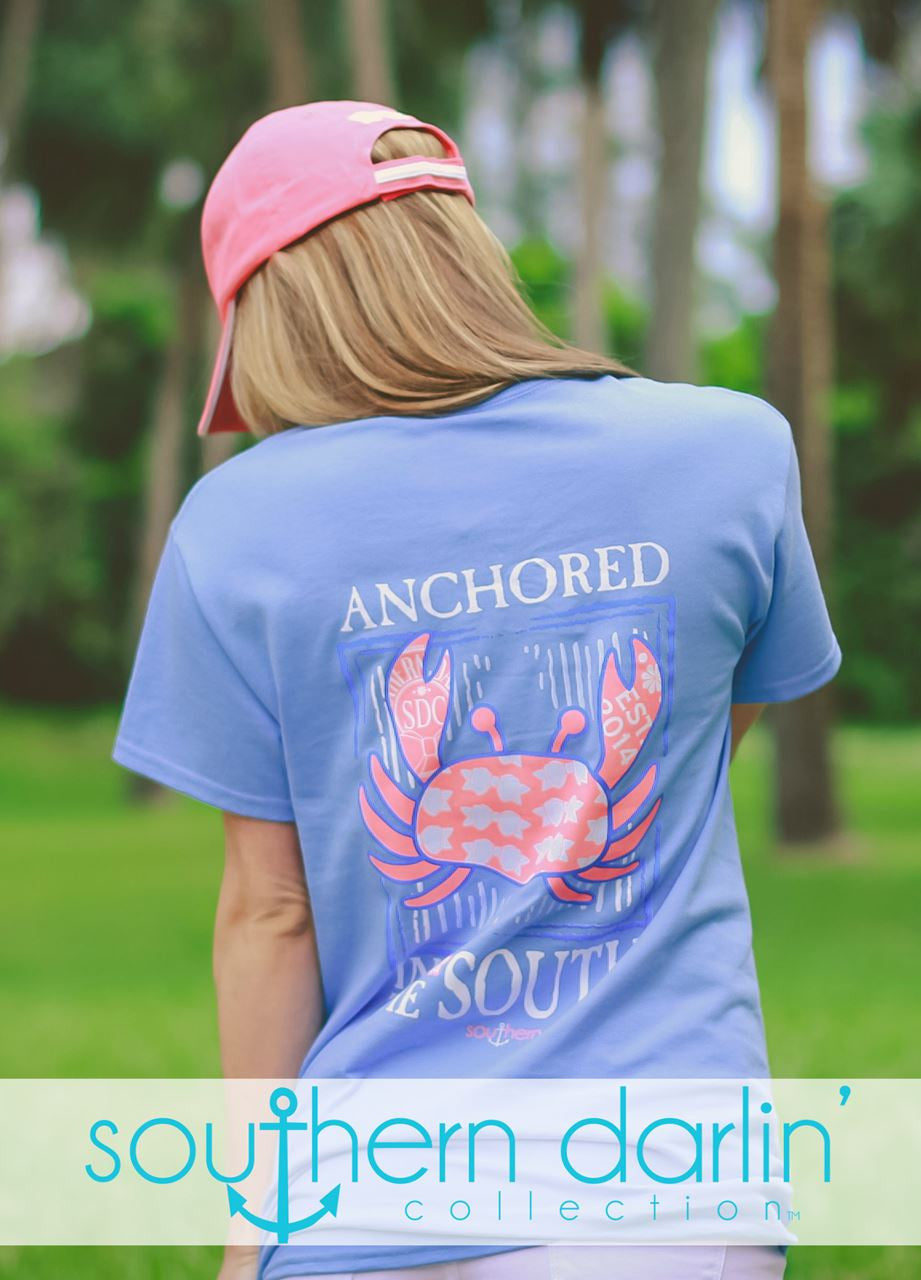 SALE Southern Darlin Anchored in the South Crab - Adult & Kids T-Shirts, Sweatshirts & Hoodies apparel design preview 1