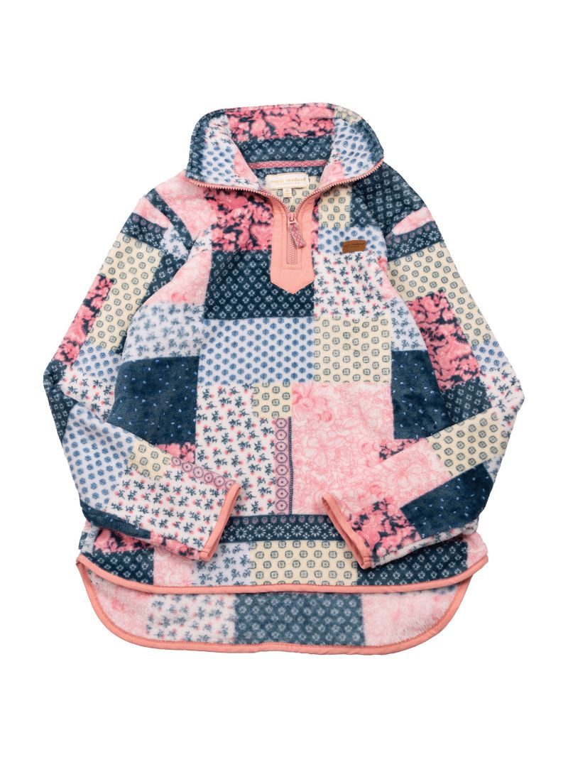 Simply Southern Quarter Zip Quilted Pattern Sweater - Adult & Kids T-Shirts, Sweatshirts & Hoodies apparel design preview 2