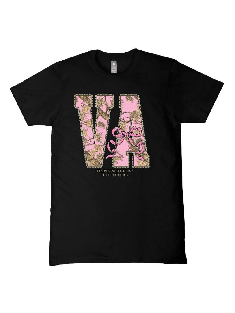 Simply Southern Virginia Camo Bow Black - Adult & Kids T-Shirts, Sweatshirts & Hoodies apparel design preview 2
