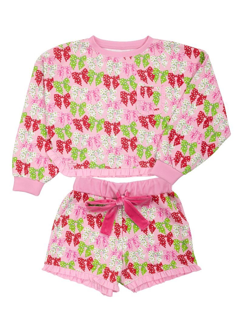 Simply Southern Dots Ruffle PJ Shorts Set - Adult & Kids T-Shirts, Sweatshirts & Hoodies apparel design preview 2