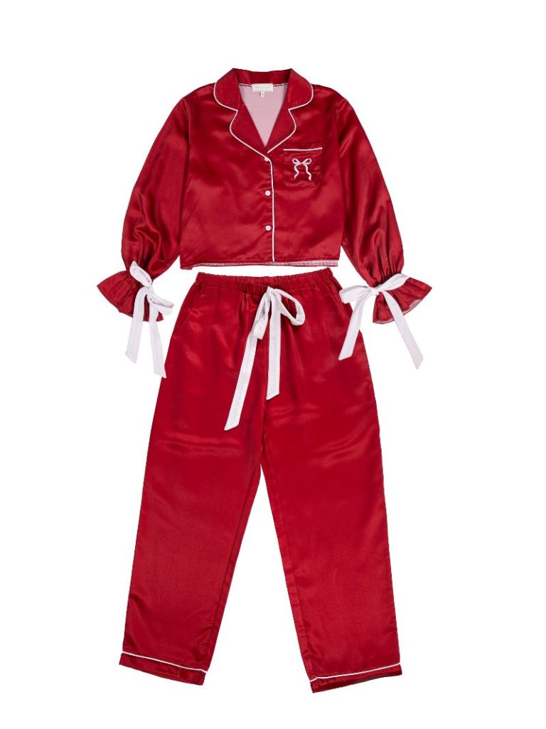 Simply Southern Bow Red Holiday PJ Pants Set - Adult & Kids T-Shirts, Sweatshirts & Hoodies apparel design preview 2