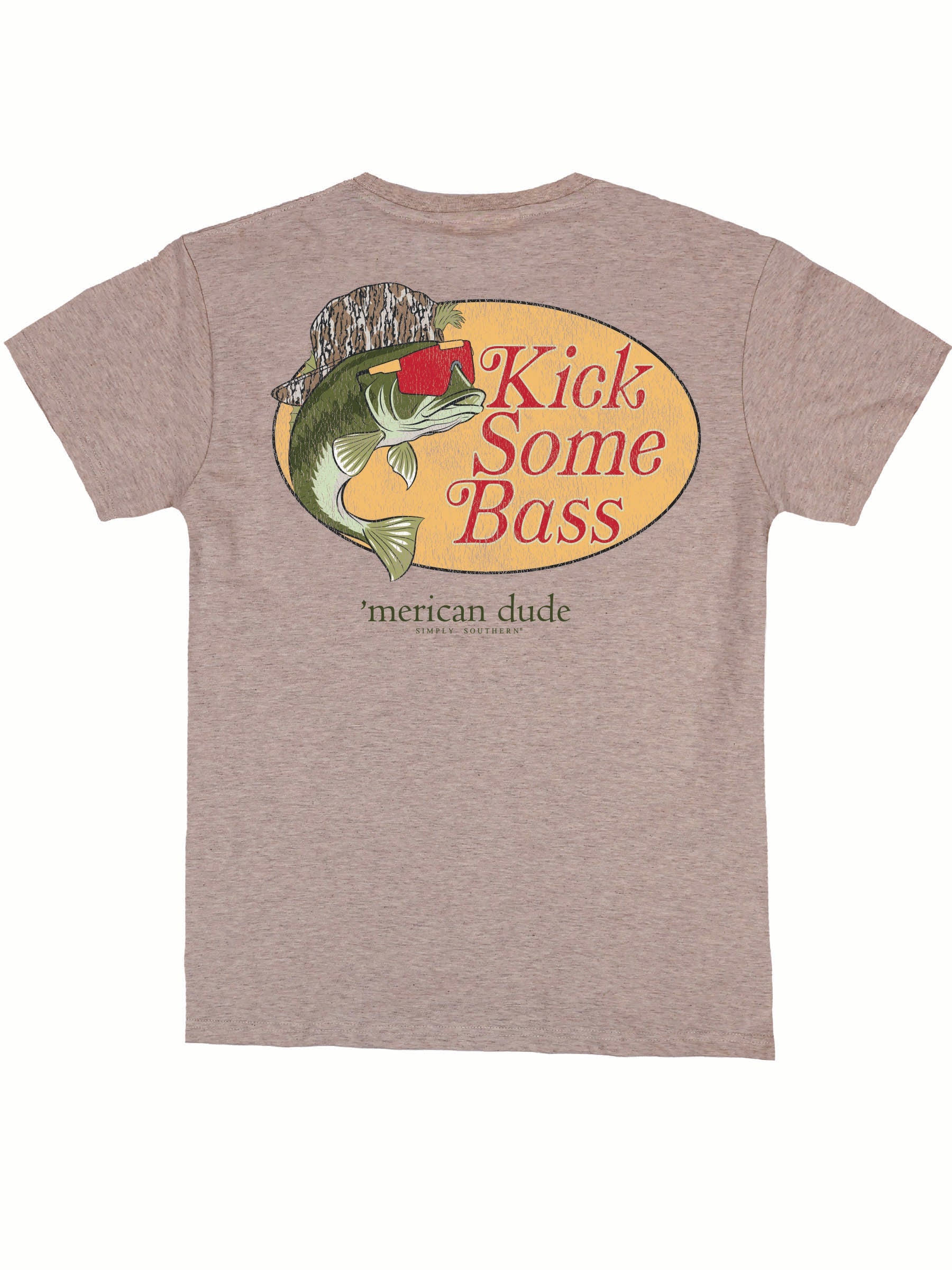 Simply Southern Merican Dude Kick Bass - Adult & Kids T-Shirts, Sweatshirts & Hoodies apparel design preview 2