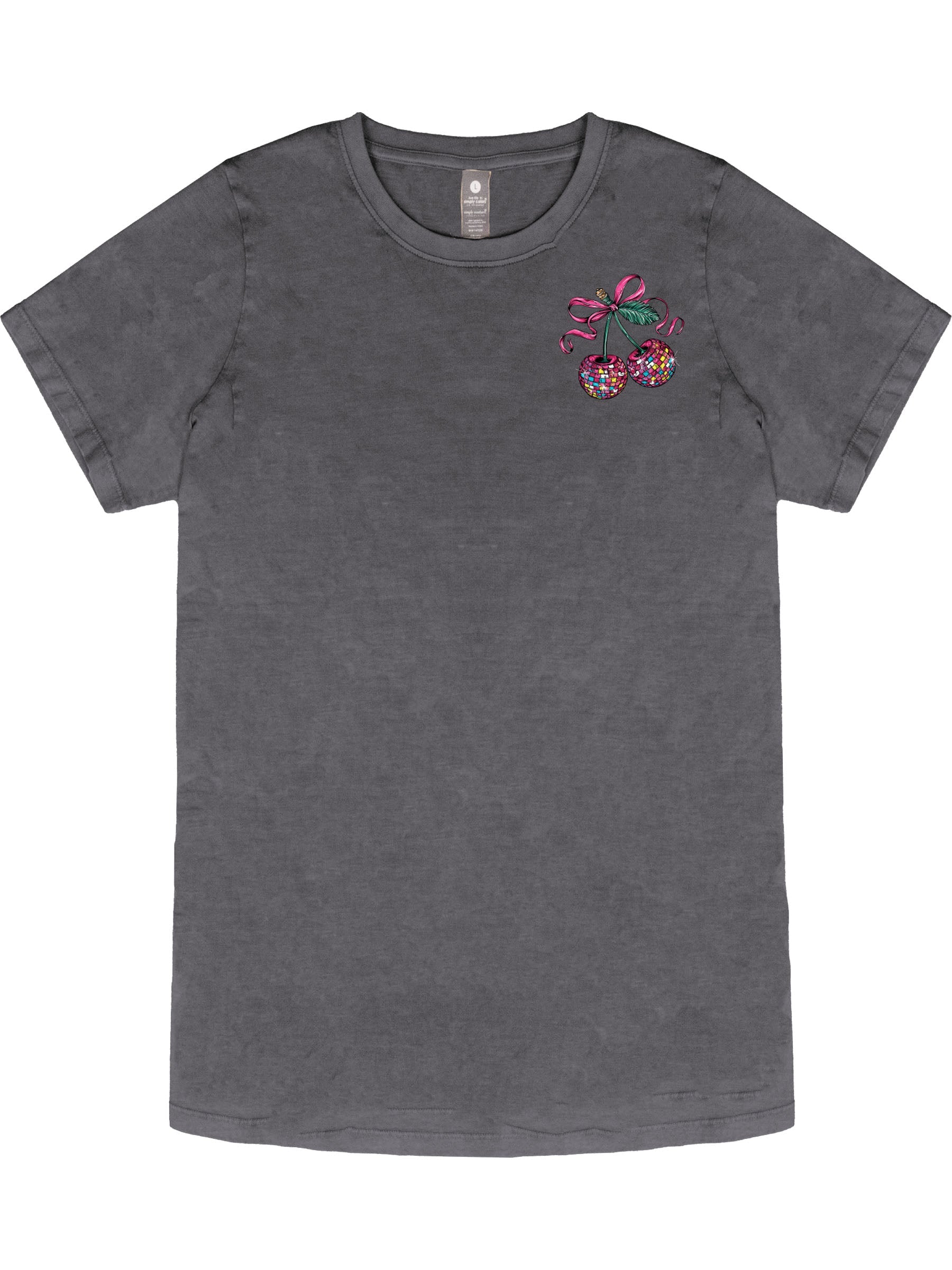 Simply Southern Disco Cherry Washed Coal - Adult & Kids T-Shirts, Sweatshirts & Hoodies apparel design preview 2