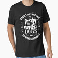 Easily Distracted by Dogs and Sewing Machines, Funny - Adult & Kids T-Shirts, Sweatshirts & Hoodies apparel design preview 1