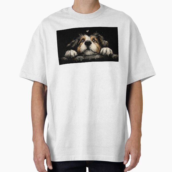 Dog looking up with love - Adult & Kids T-Shirts, Sweatshirts & Hoodies apparel design preview 1