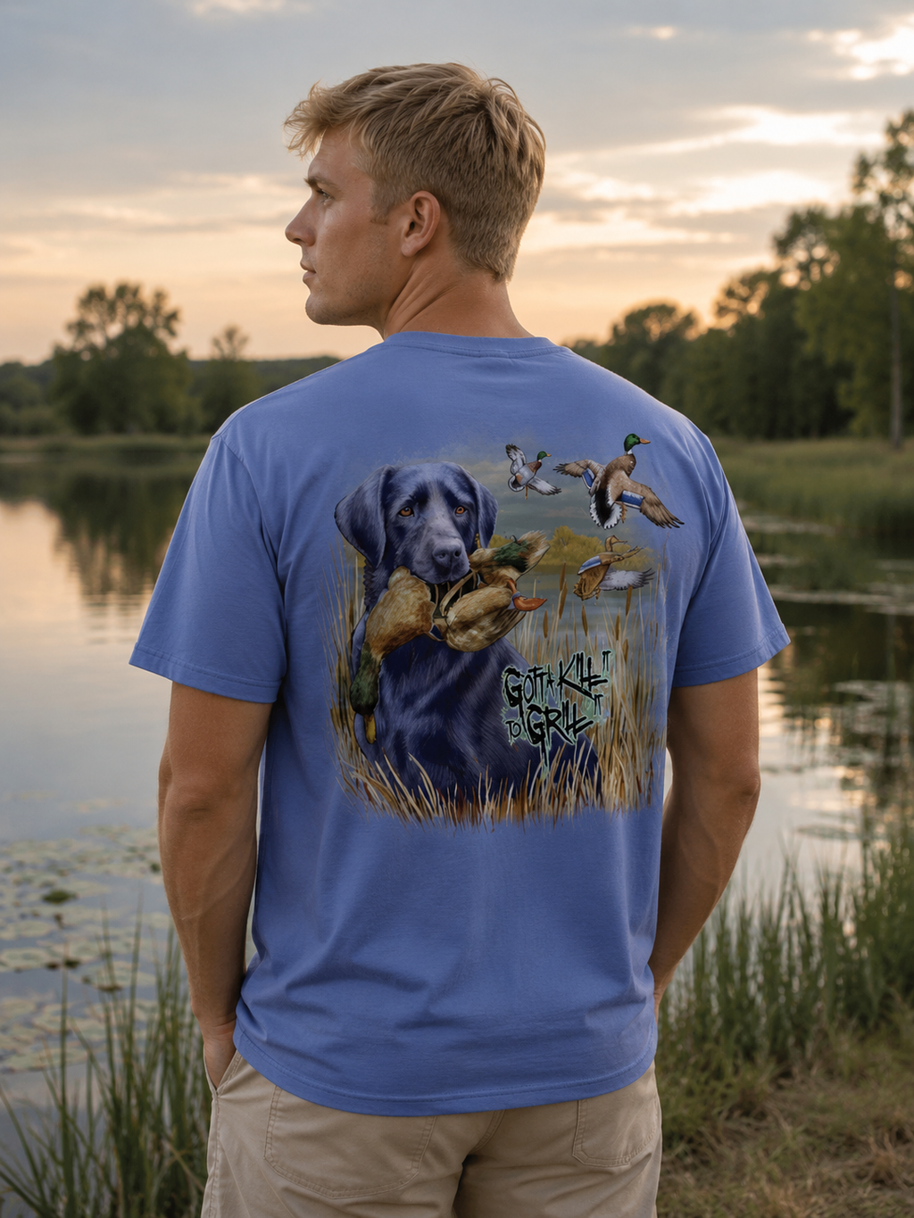 Gotta Kill It To Grill Lab Duck - Adult & Kids T-Shirts, Sweatshirts & Hoodies apparel design preview 1