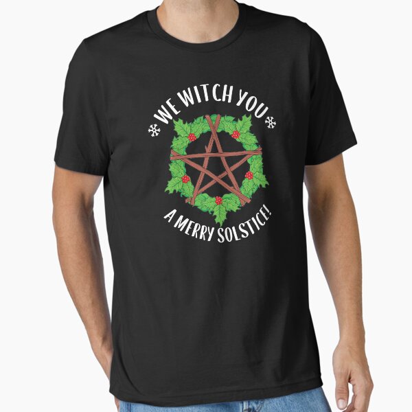 Yule Pagan We Witch You A Merry Winter Solstice - Adult & Kids T-Shirts, Sweatshirts & Hoodies apparel design preview 1