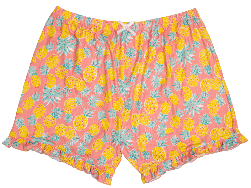 Simply Southern Preppy Pineapple Ruffle Lounge Shorts - Adult & Kids T-Shirts, Sweatshirts & Hoodies apparel design preview 1