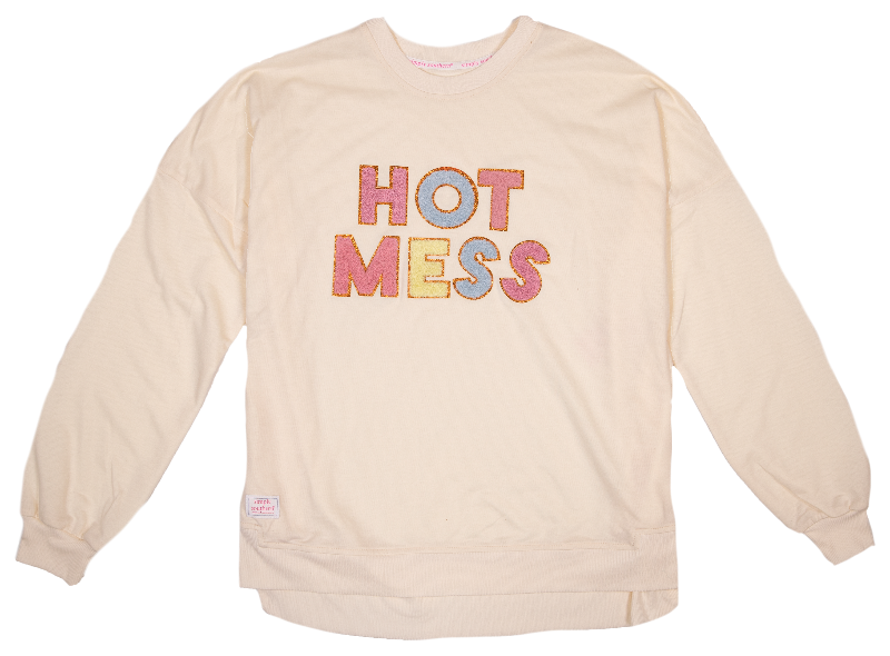 Simply Southern Sparkle Hot Mess Jersey Crew - Adult & Kids T-Shirts, Sweatshirts & Hoodies apparel design preview 1