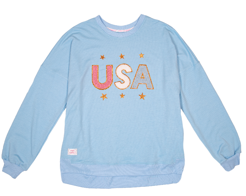 Simply Southern Sparkle USA Jersey Crew - Adult & Kids T-Shirts, Sweatshirts & Hoodies apparel design preview 1