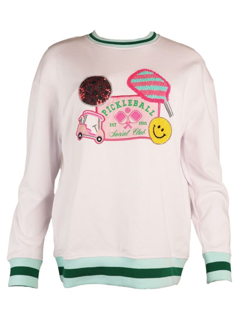 Simply Southern Pickleball Varsity Crew - Adult & Kids T-Shirts, Sweatshirts & Hoodies apparel design preview 1