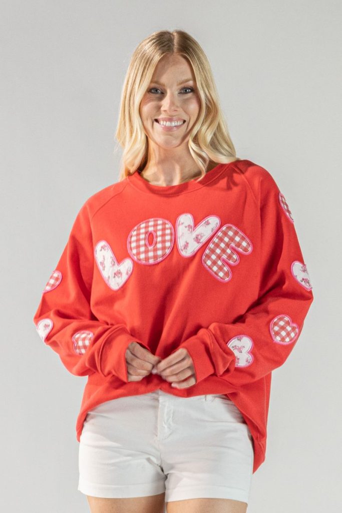 Simply Southern XOXO Love Patch Crew - Adult & Kids T-Shirts, Sweatshirts & Hoodies apparel design preview 1