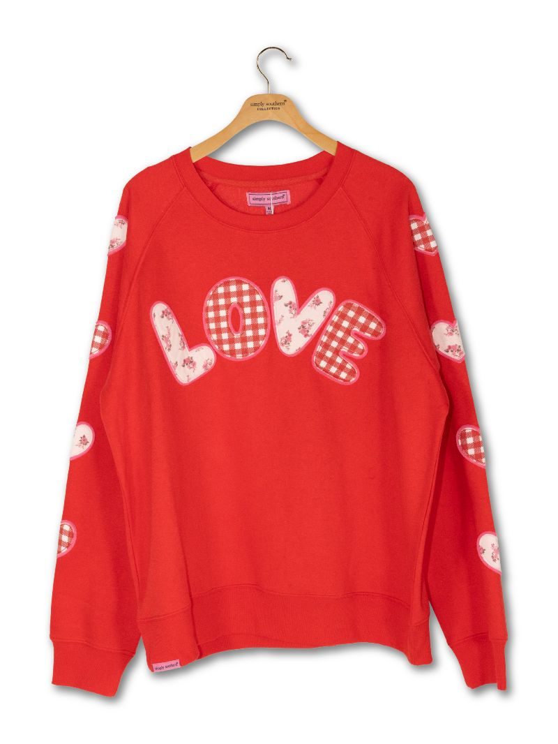 Simply Southern XOXO Love Patch Crew - Adult & Kids T-Shirts, Sweatshirts & Hoodies apparel design preview 2