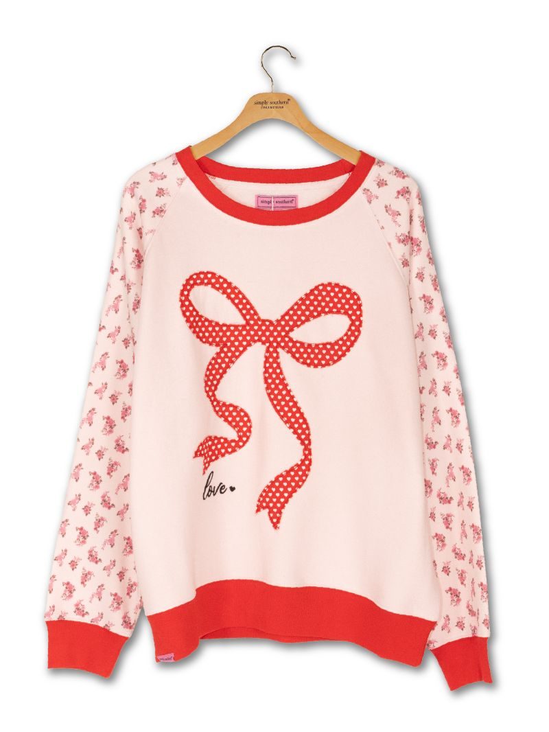 Simply Southern XOXO Love Ribbon Crew - Adult & Kids T-Shirts, Sweatshirts & Hoodies apparel design preview 2