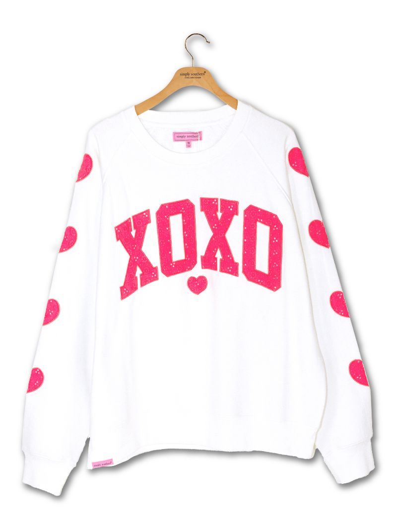 Simply Southern XOXO Heart Crew - Adult & Kids T-Shirts, Sweatshirts & Hoodies apparel design preview 2