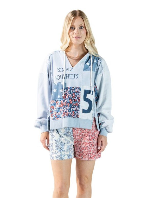 Simply Southern USA Patchwork - Adult & Kids T-Shirts, Sweatshirts & Hoodies apparel design preview 2
