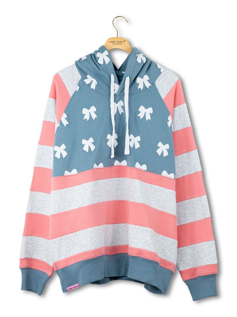 Simply Southern USA Bow Patch - Adult & Kids T-Shirts, Sweatshirts & Hoodies apparel design preview 2