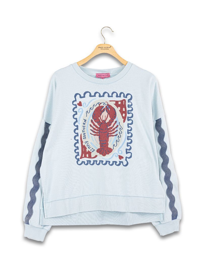 Simply Southern Lobster Crew Sweater - Adult & Kids T-Shirts, Sweatshirts & Hoodies apparel design preview 2