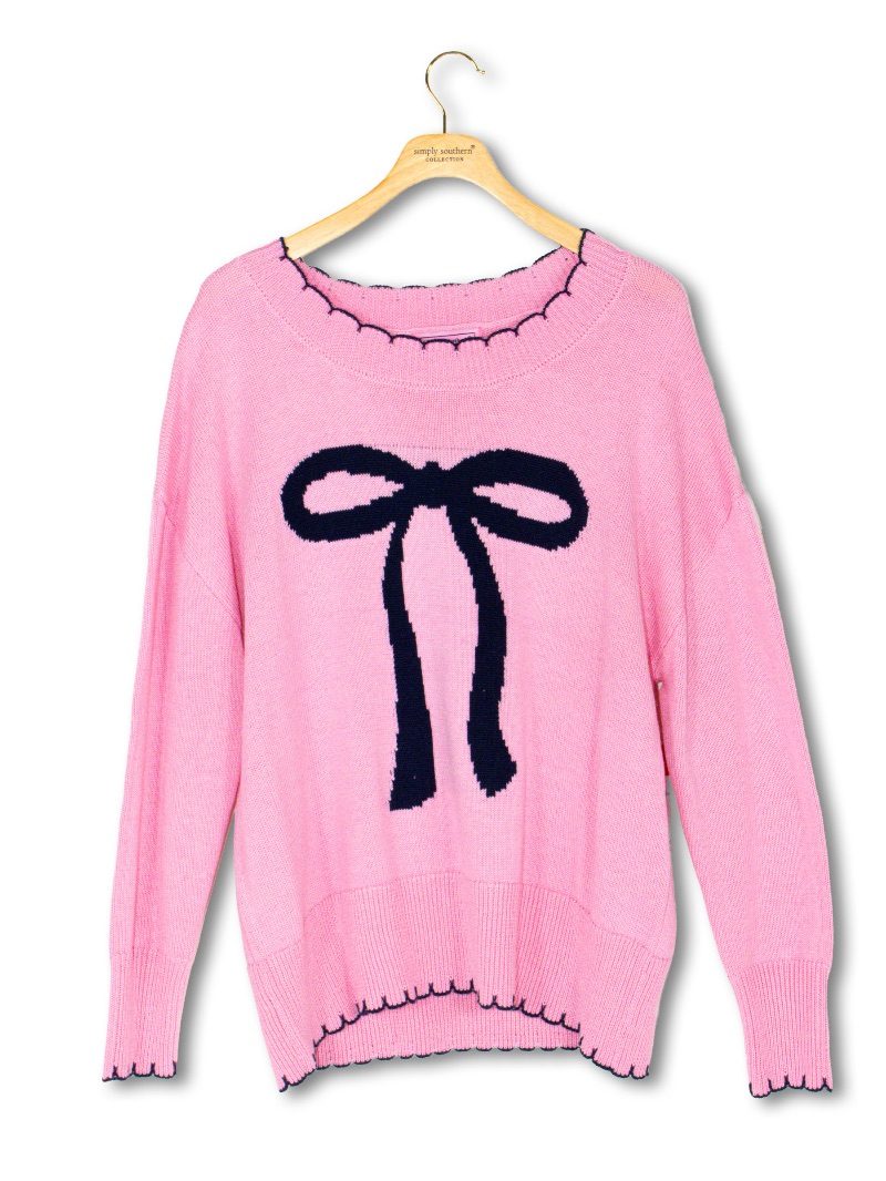 Simply Southern Sweet Bow Sweater - Adult & Kids T-Shirts, Sweatshirts & Hoodies apparel design preview 2