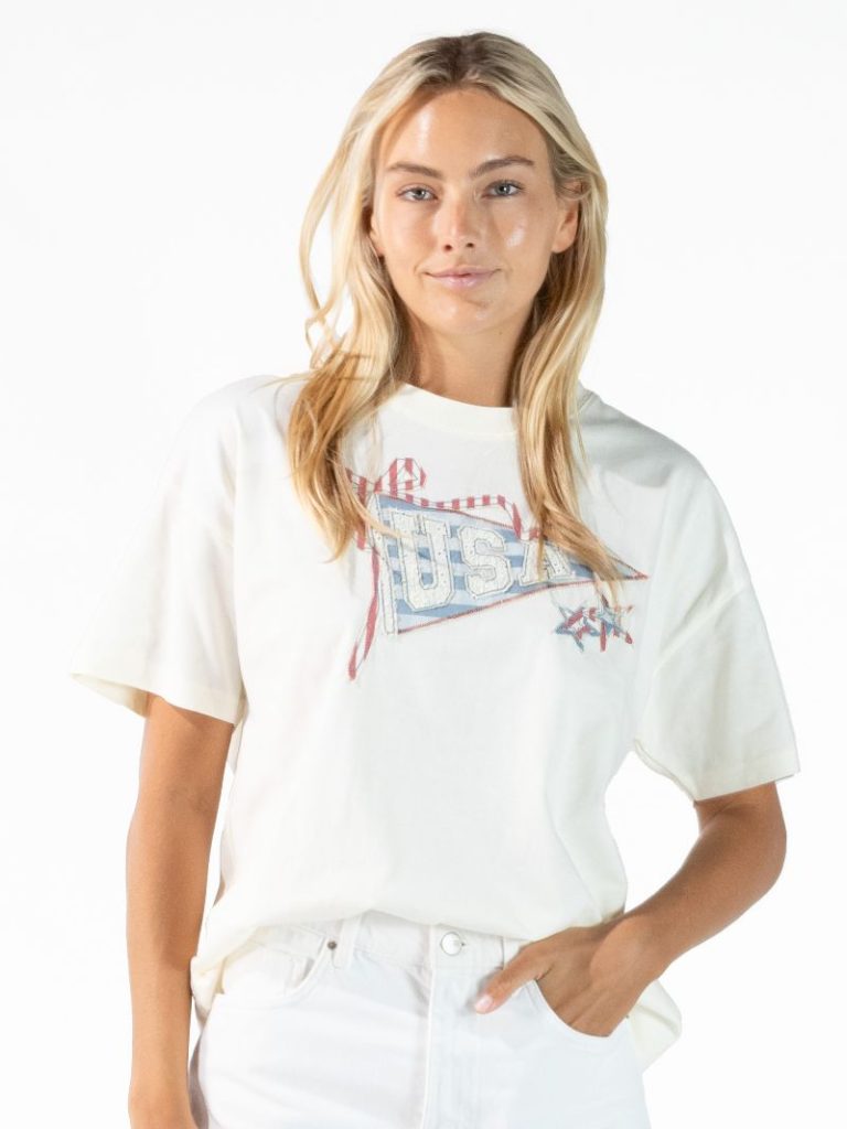 Simply Southern USA Pennant Bow Applique - Adult & Kids T-Shirts, Sweatshirts & Hoodies apparel design preview 1