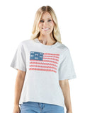Simply Southern USA Flag Bow Applique - Adult & Kids T-Shirts, Sweatshirts & Hoodies apparel design preview 1