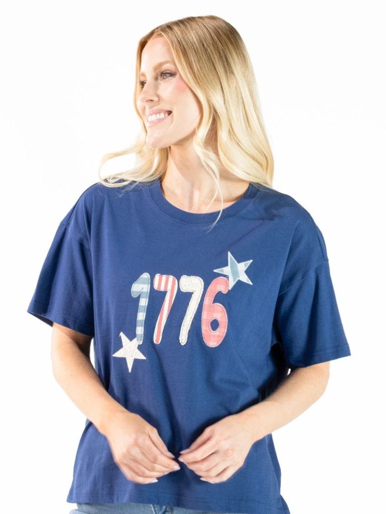 Simply Southern USA 1776 Applique - Adult & Kids T-Shirts, Sweatshirts & Hoodies apparel design preview 2