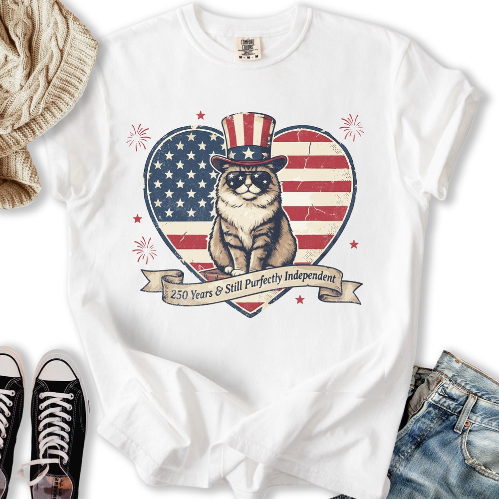 Purfectly Independent Cat - Adult & Kids T-Shirts, Sweatshirts & Hoodies apparel design preview 2