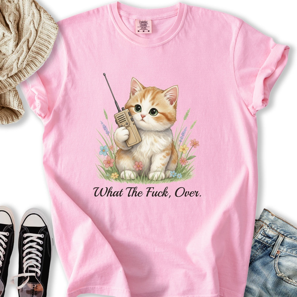 WTF Over Cute Cat - Adult & Kids T-Shirts, Sweatshirts & Hoodies apparel design preview 1