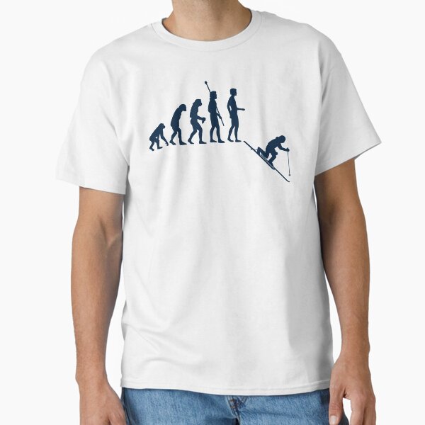 Evolution of Telemark Skiing - Adult & Kids T-Shirts, Sweatshirts & Hoodies apparel design preview 1