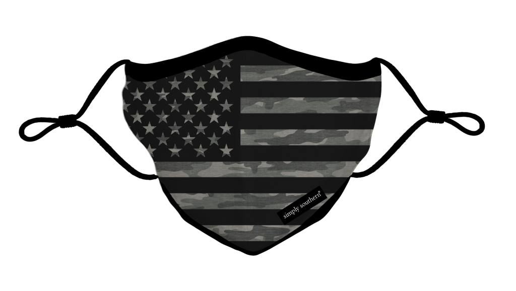Simply Southern Preppy Camo USA Protective Mask - Adult & Kids T-Shirts, Sweatshirts & Hoodies apparel design preview 1