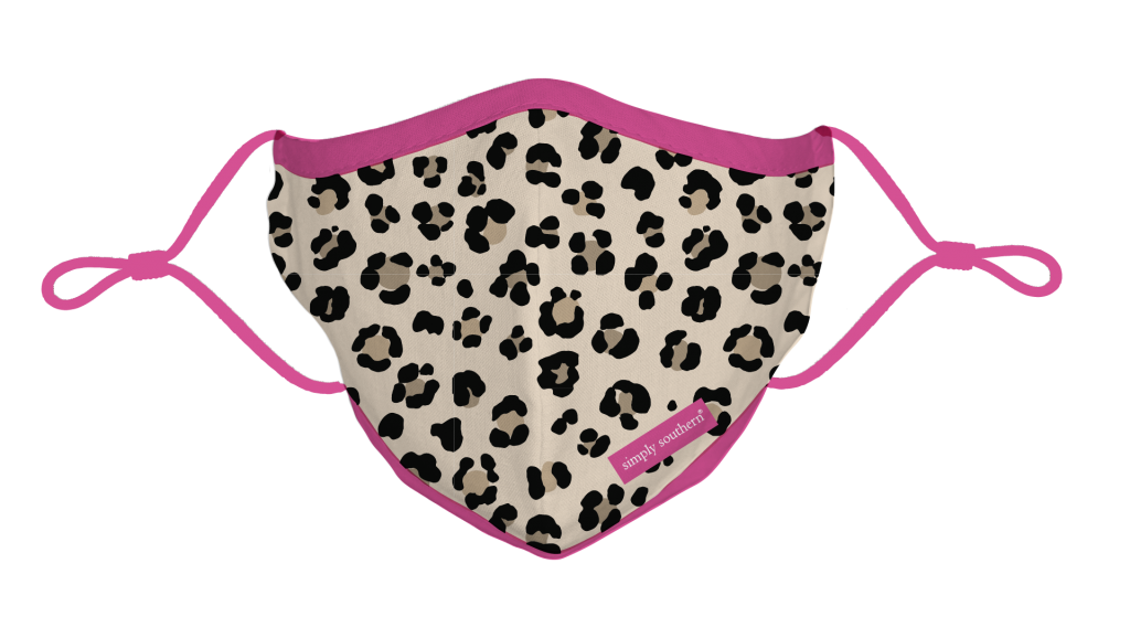 Simply Southern Preppy Light Leopard Protective Mask - Adult & Kids T-Shirts, Sweatshirts & Hoodies apparel design preview 1