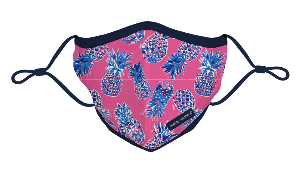 Simply Southern Preppy Pink Pineapple Protective Mask - Adult & Kids T-Shirts, Sweatshirts & Hoodies apparel design preview 1