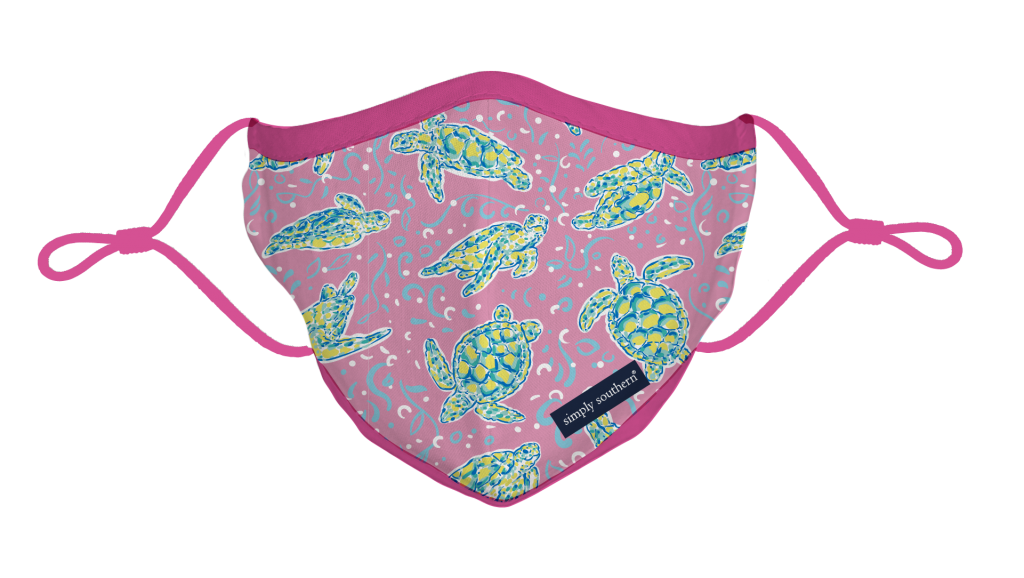 Simply Southern Preppy Pink Turtle Protective Mask - Adult & Kids T-Shirts, Sweatshirts & Hoodies apparel design preview 1