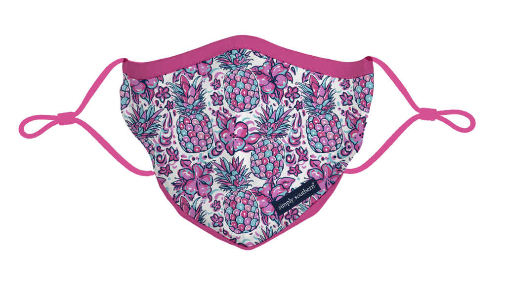Simply Southern Preppy Pink Pineapple Protective Mask - Adult & Kids T-Shirts, Sweatshirts & Hoodies apparel design preview 1