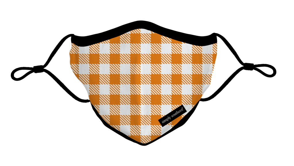 Simply Southern Preppy Fall Gingham Protective Mask - Adult & Kids T-Shirts, Sweatshirts & Hoodies apparel design preview 1