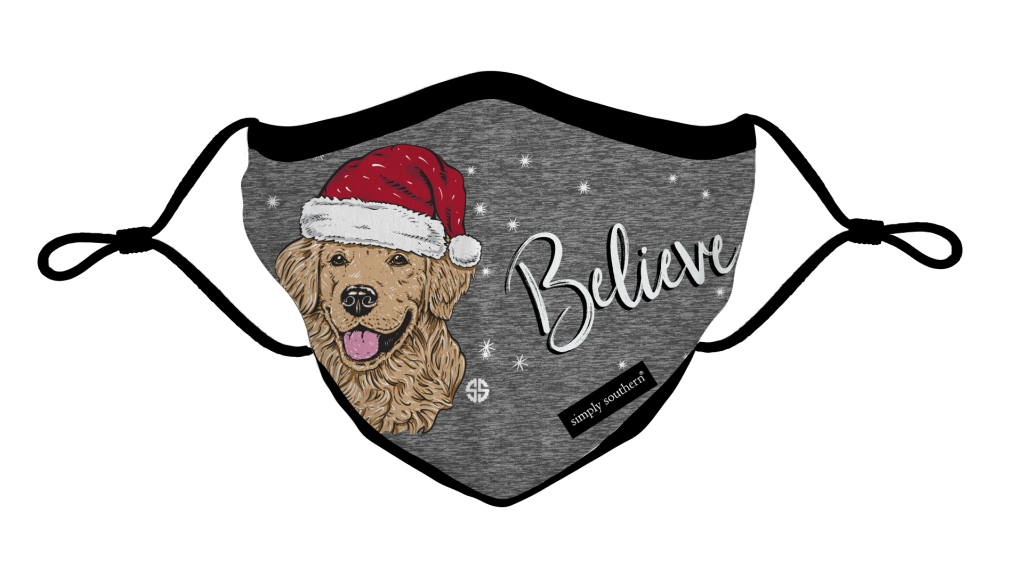 Simply Southern Preppy Believe Santa Dog Holiday - Adult & Kids T-Shirts, Sweatshirts & Hoodies apparel design preview 1