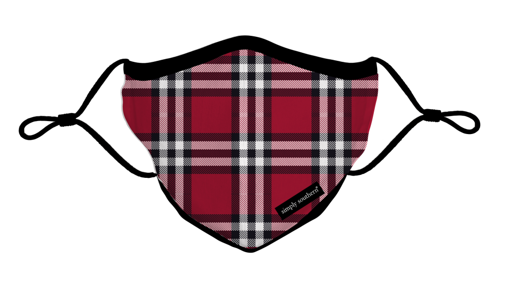 Simply Southern Preppy Holiday Plaid Protective Mask - Adult & Kids T-Shirts, Sweatshirts & Hoodies apparel design preview 1