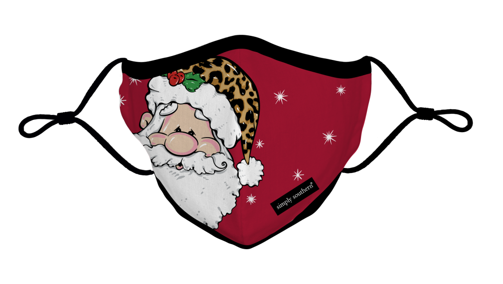 Simply Southern Preppy Leopard Santa Holiday - Adult & Kids T-Shirts, Sweatshirts & Hoodies apparel design preview 1