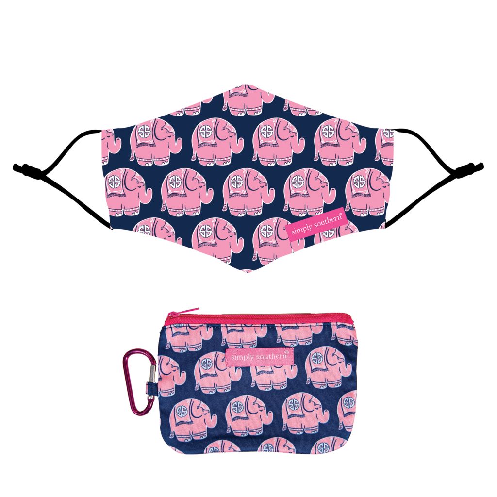 Simply Southern Elephant Protective Mask With Pouch - Adult & Kids T-Shirts, Sweatshirts & Hoodies apparel design preview 1