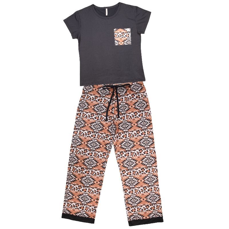 Simply Southern Aztec Leopard PJ Pants Set - Adult & Kids T-Shirts, Sweatshirts & Hoodies apparel design preview 1