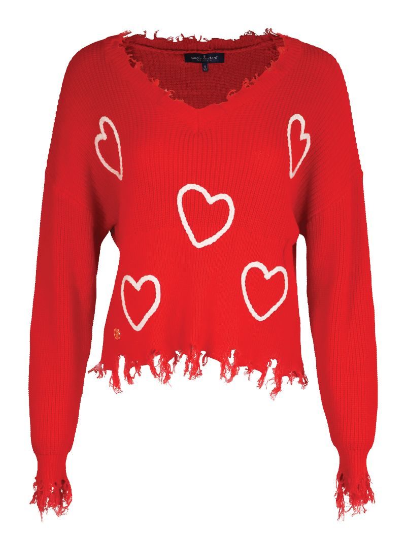 Simply Southern Hearts Distressed V-Neck - Adult & Kids T-Shirts, Sweatshirts & Hoodies apparel design preview 2