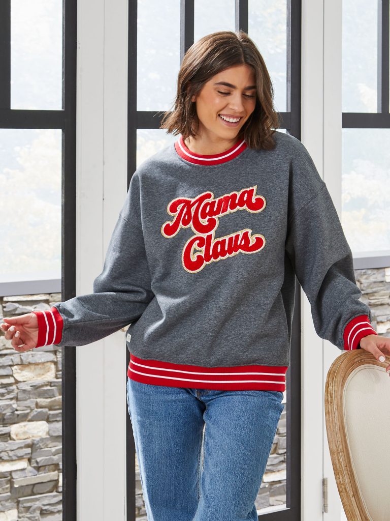 Simply Southern Mama Claus Holiday Crew - Adult & Kids T-Shirts, Sweatshirts & Hoodies apparel design preview 1