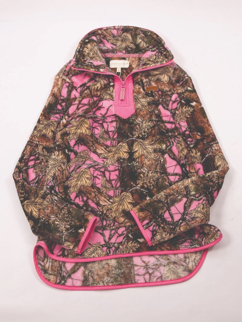 Simply Southern Quarter Zip Camo Pink Sweater Jacket - Adult & Kids T-Shirts, Sweatshirts & Hoodies apparel design preview 2