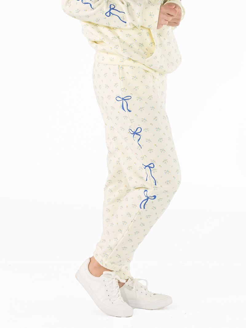 Simply Southern 0226 Blue Flower Alice Lounge Pants - Adult & Kids T-Shirts, Sweatshirts & Hoodies apparel design preview 1