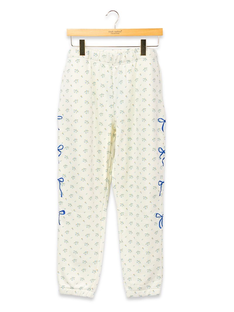 Simply Southern 0226 Blue Flower Alice Lounge Pants - Adult & Kids T-Shirts, Sweatshirts & Hoodies apparel design preview 2