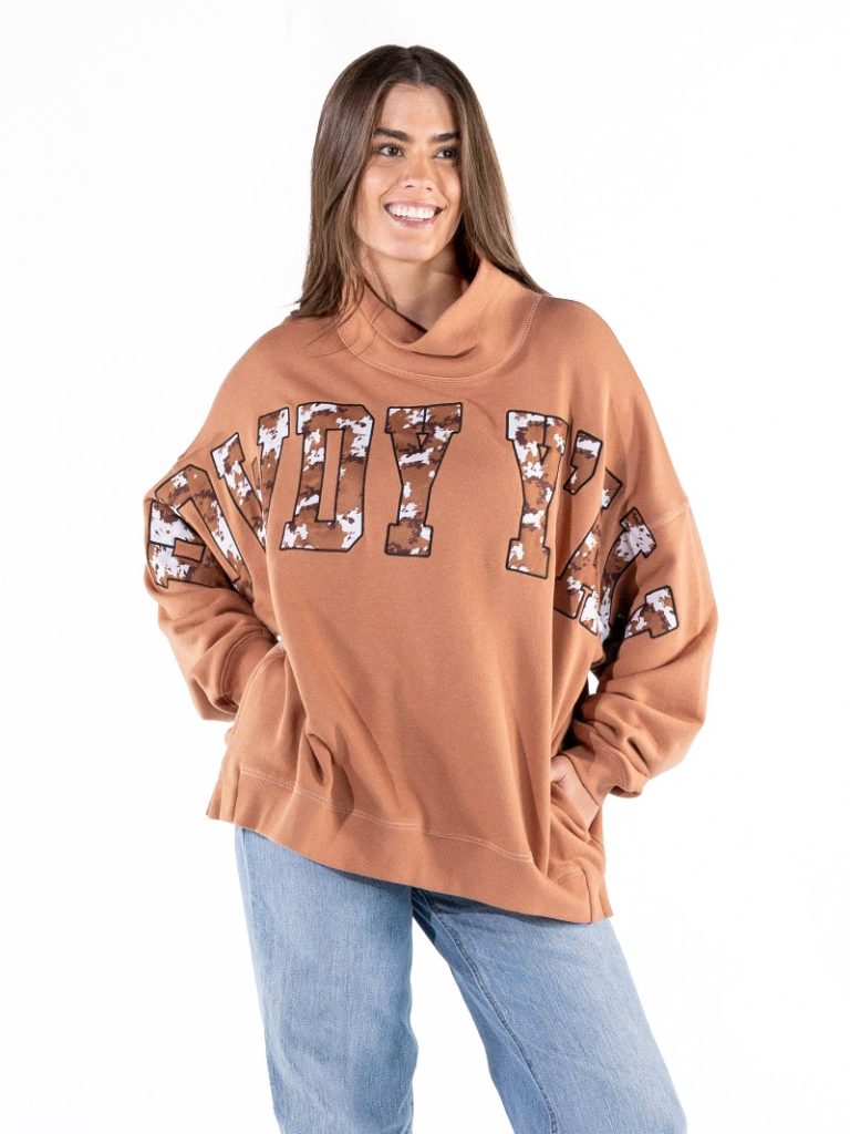 Simply Southern Howdy Mock Neck Crew Oversized - Adult & Kids T-Shirts, Sweatshirts & Hoodies apparel design preview 1