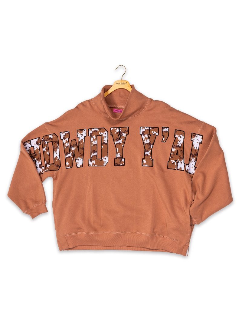 Simply Southern Howdy Mock Neck Crew Oversized - Adult & Kids T-Shirts, Sweatshirts & Hoodies apparel design preview 2