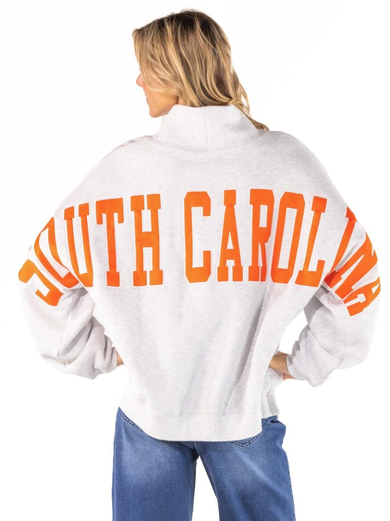 Simply Southern Orange South Carolina Mock Neck Crew - Adult & Kids T-Shirts, Sweatshirts & Hoodies apparel design preview 1
